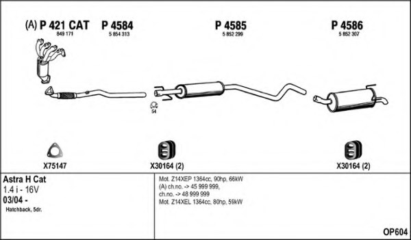 FENNO OP604 Exhaust System